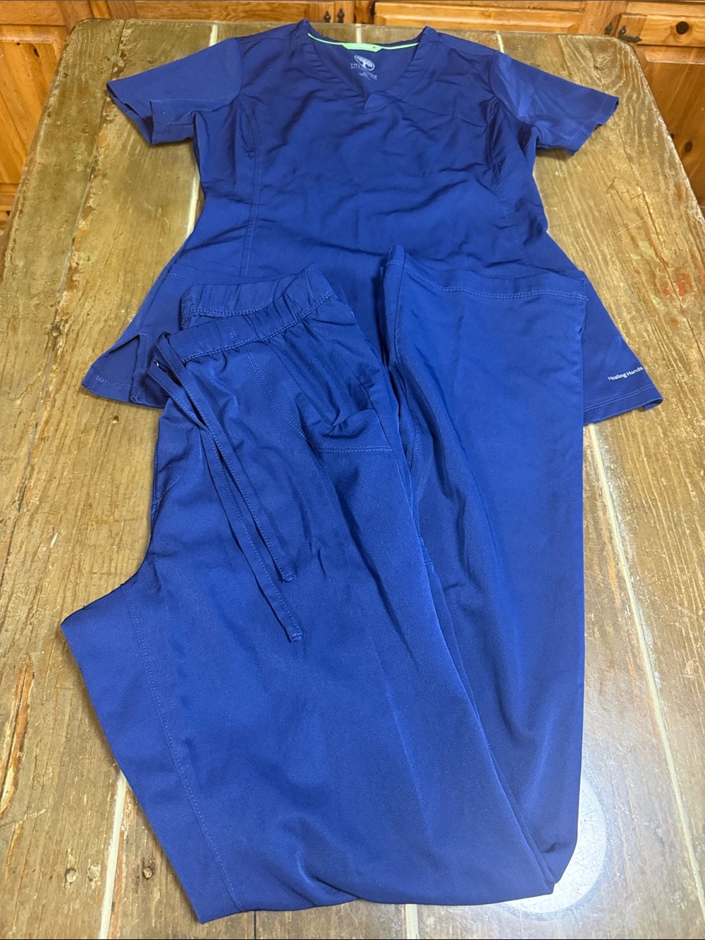 HH Works by Healing Hands Navy Scrub Set - Size XS Tall